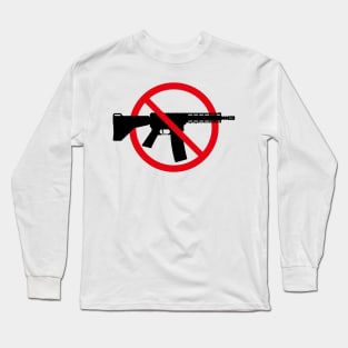 Gun Ban / Prohibition Sign (No Weapons / Peace / 2C) Long Sleeve T-Shirt